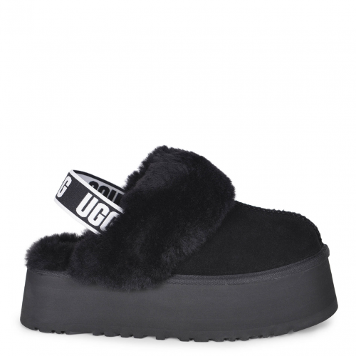 Black Funkette Suede Clog