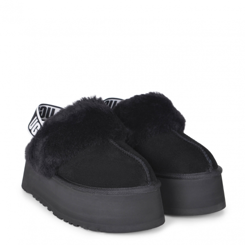 Black Funkette Suede Clog 2