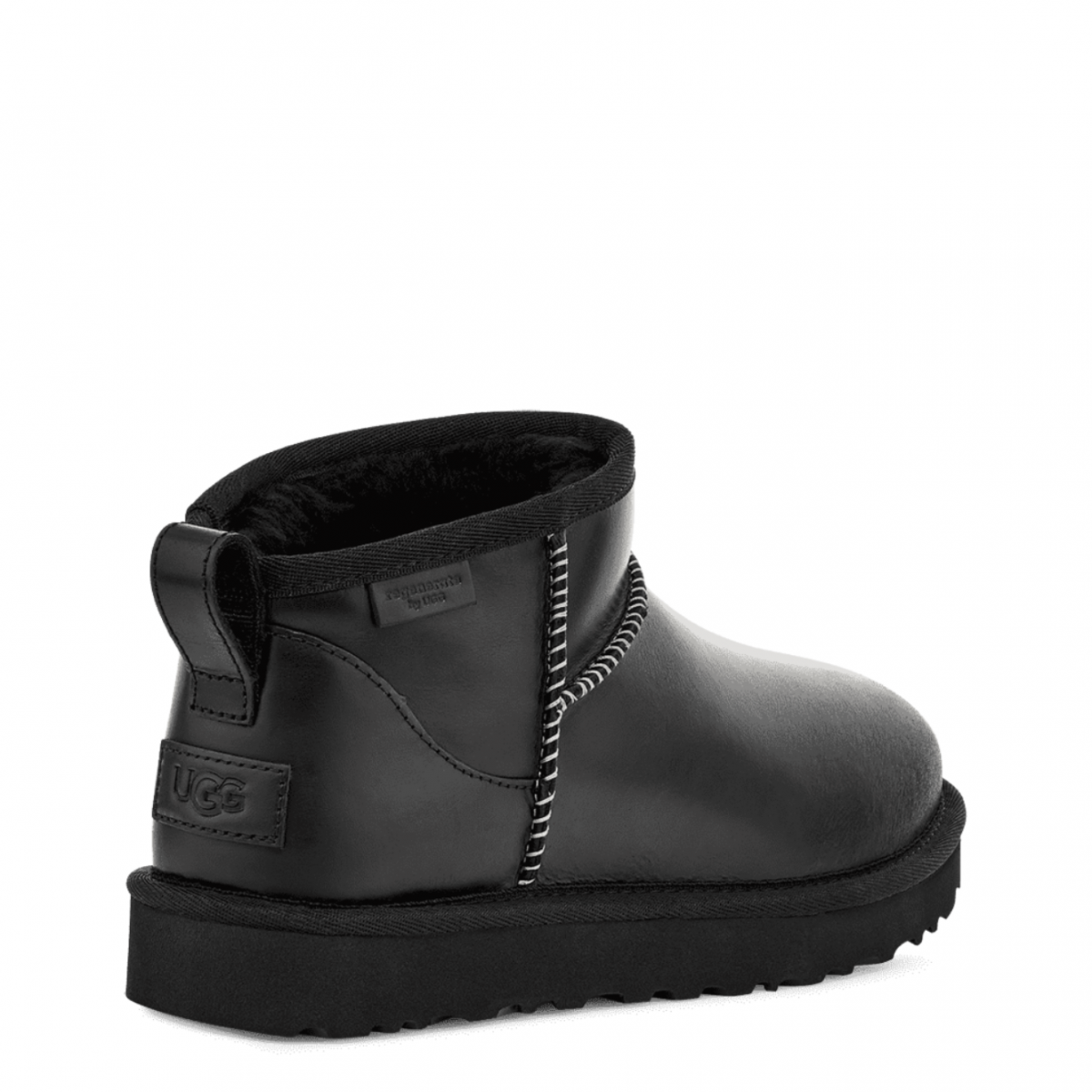 Black Classic Ultra Mini Leather Boots