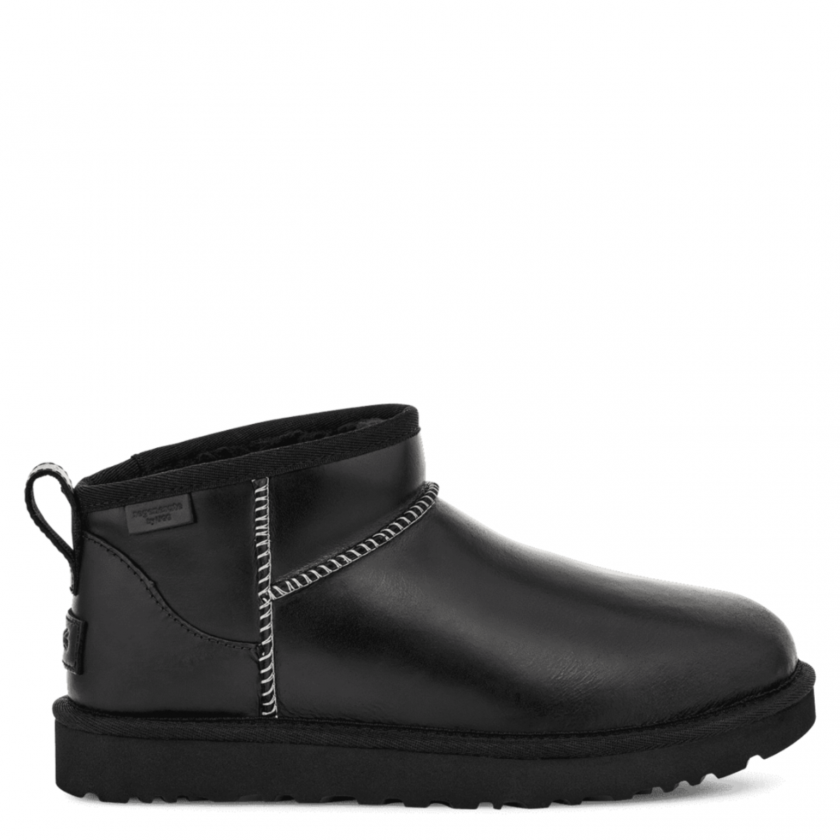 Black Classic Ultra Mini Leather Boots