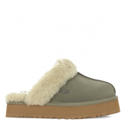 Moss Green Disquette Slippers