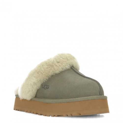 Moss Green Disquette Slippers