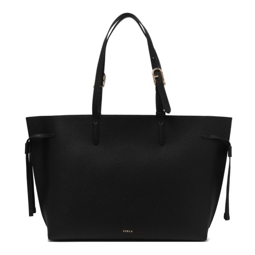 Black Ava Shopping Bag L
