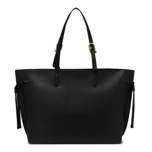 Black Ava Shopping Bag L