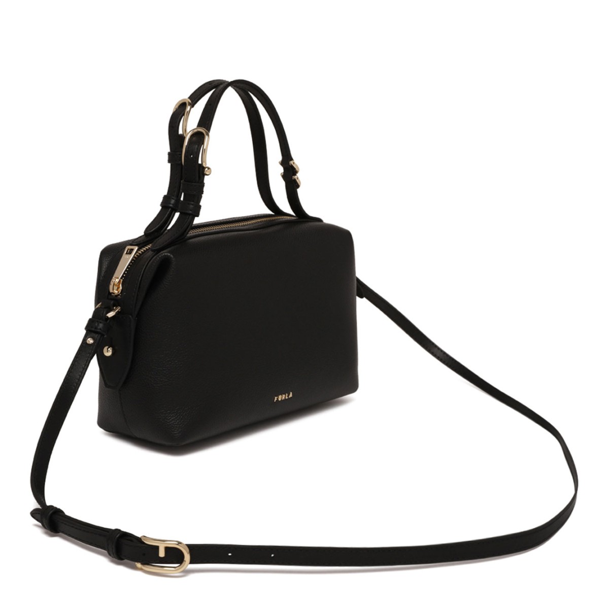 Black Double Boston Bag