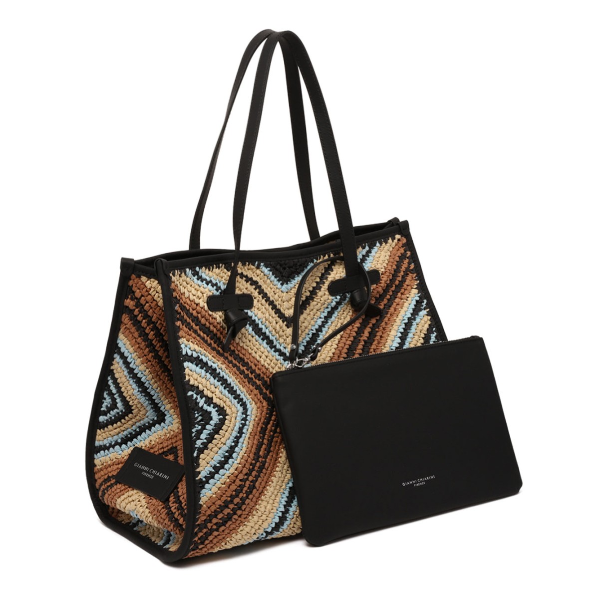 Multicolour Women Straw Tote Bag
