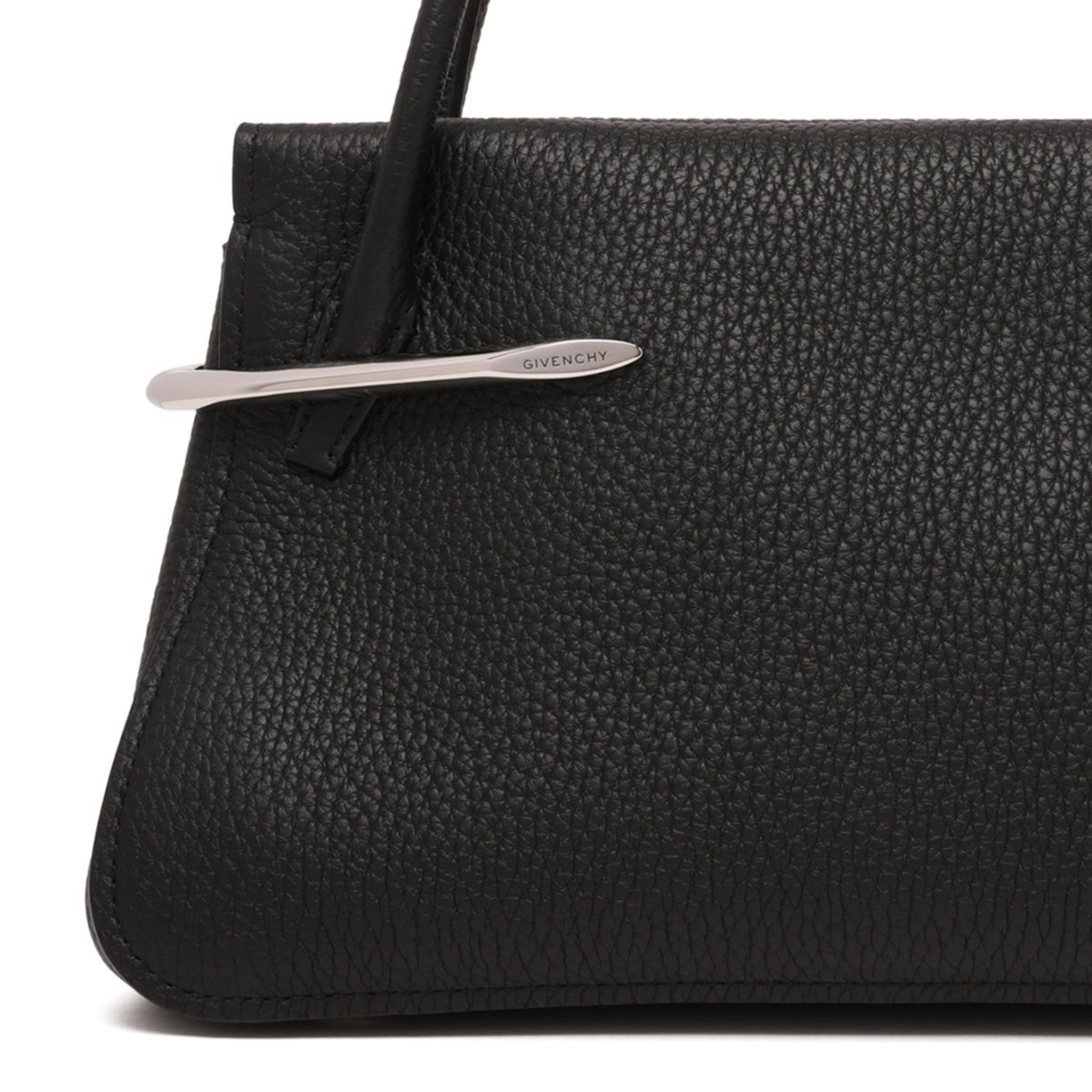 Black Medium Pinch Bag In Grained Leather