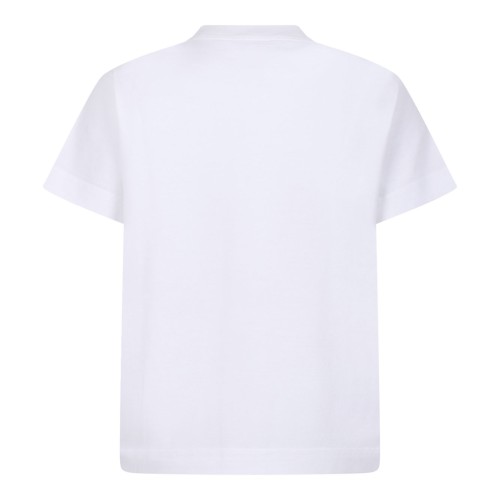 White T-shirt In Cotton With Logo Clapperboard Print