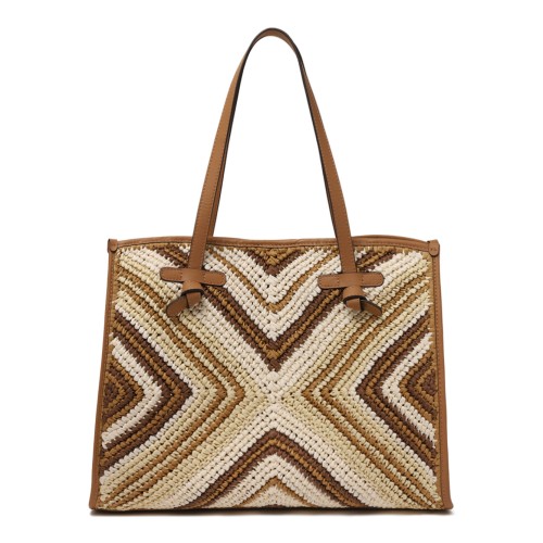 Multicolour Women Straw Tote Bag