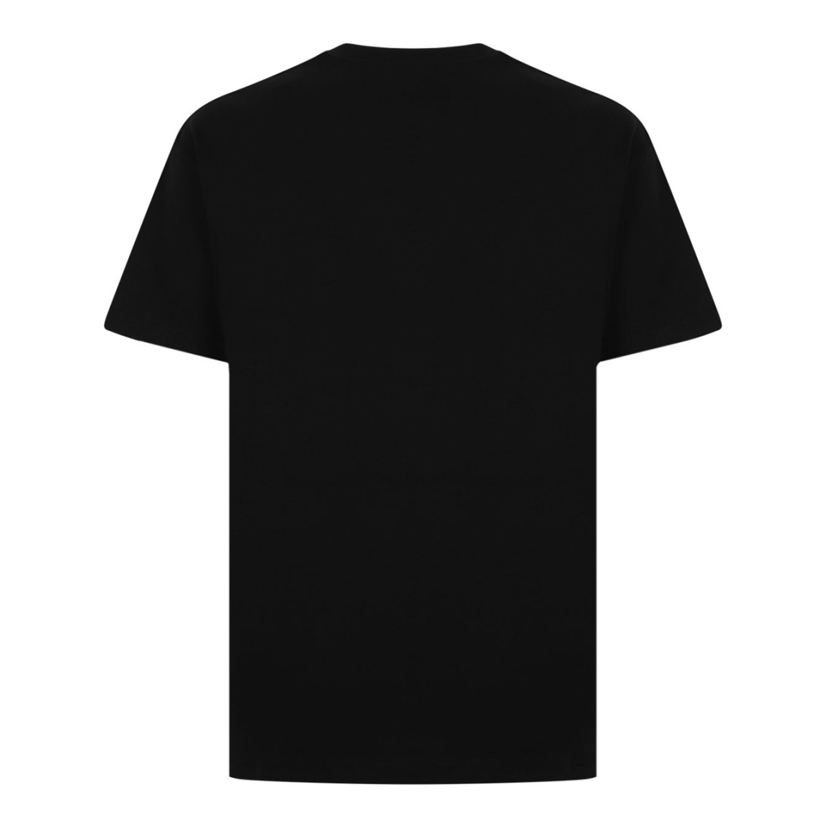 Black Logo Embroidered Cotton T-Shirt