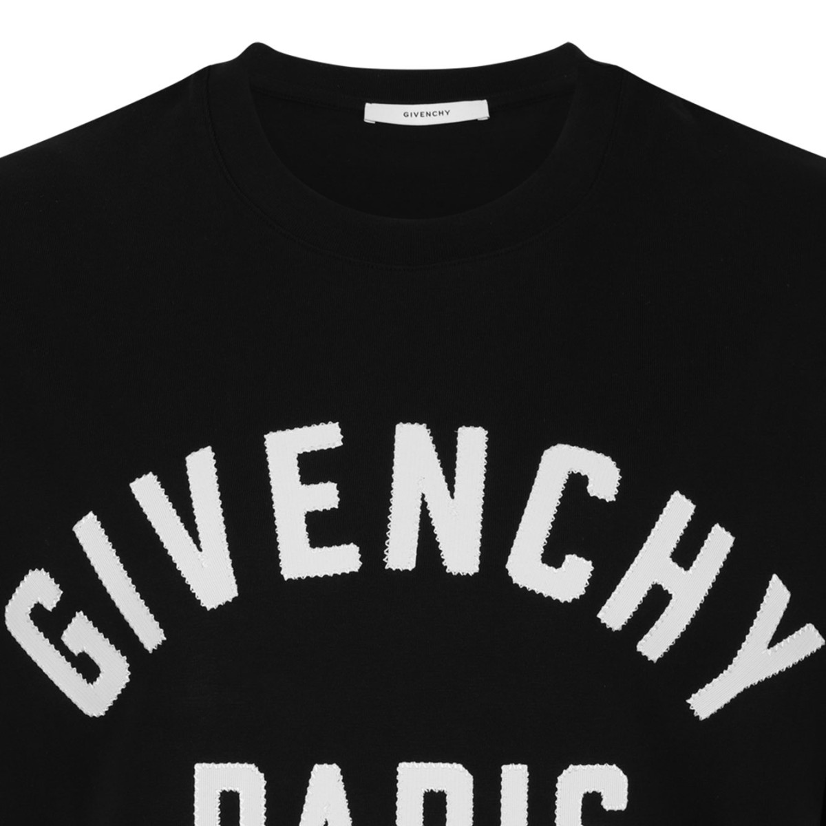 Black Logo Embroidered Cotton T-Shirt