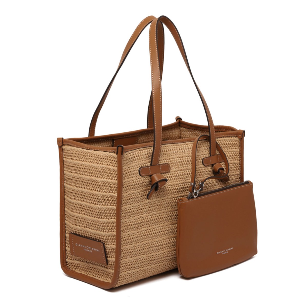 Natural Straw With a Woven Effect Tote Bag