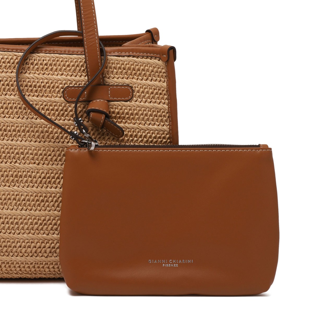 Natural Straw With a Woven Effect Tote Bag