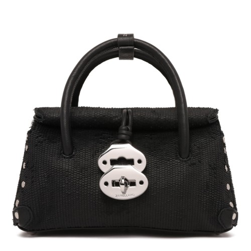 Black Anniversario Leather Dotta Baby Bag