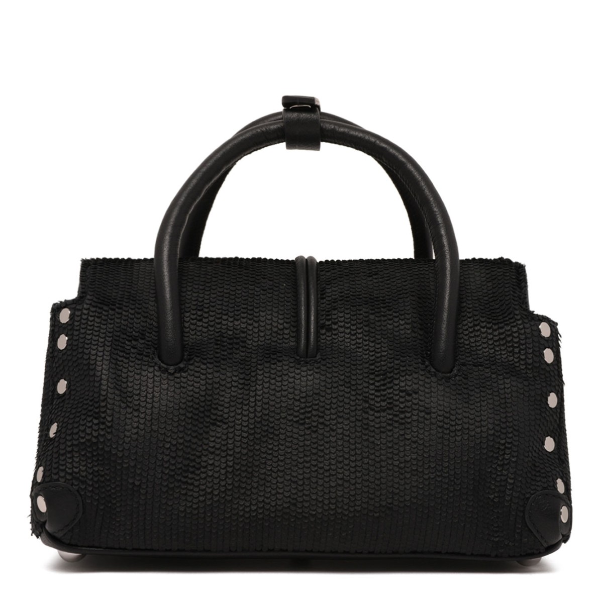 Black Anniversario Leather Dotta Baby Bag