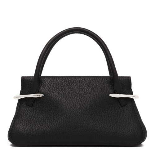 Black Mini Pinch Bag In Grained Leather