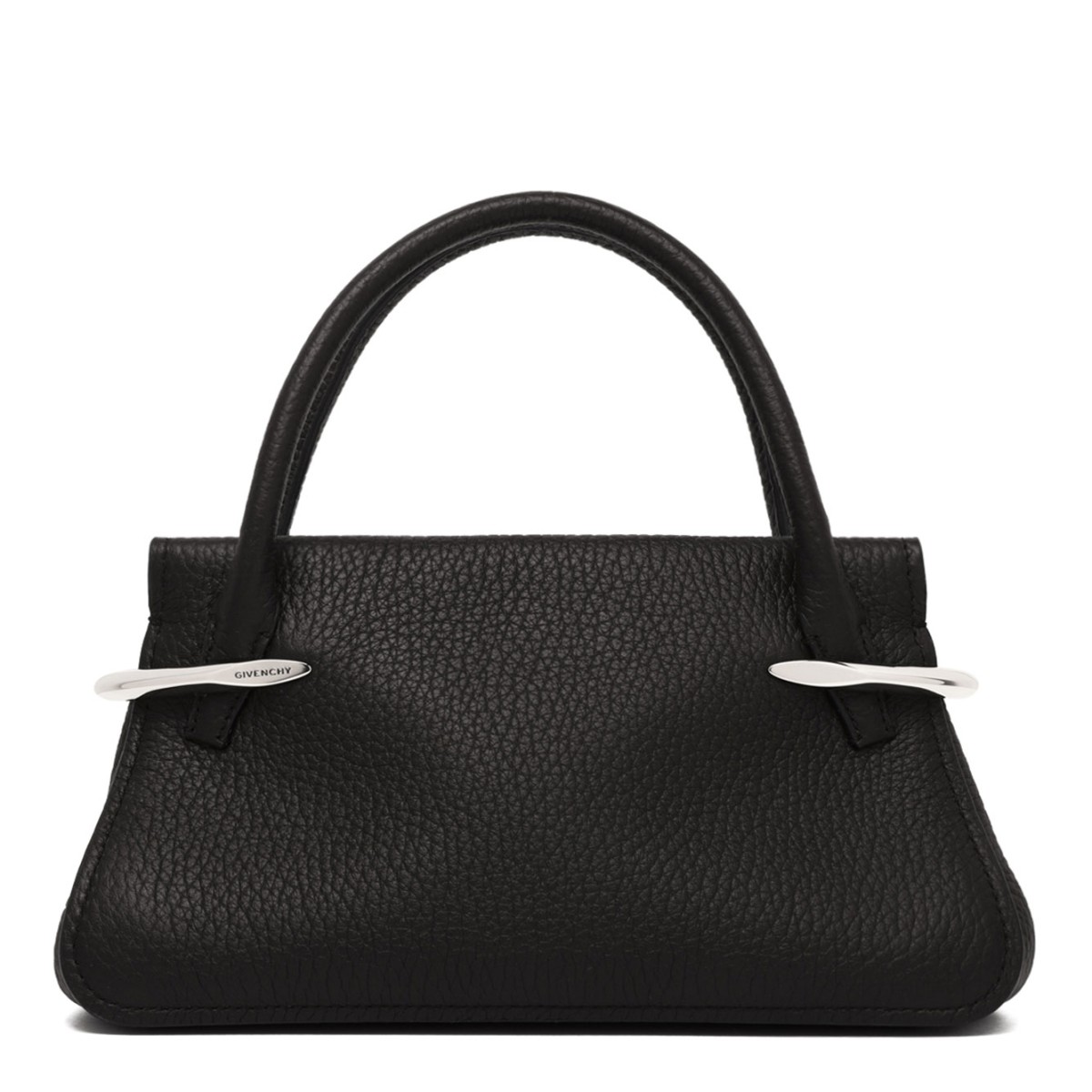 Black Mini Pinch Bag In Grained Leather