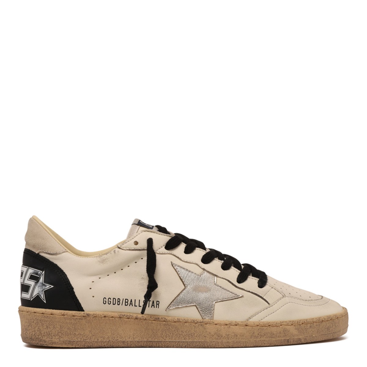 White and Black Ball Star Sneakers