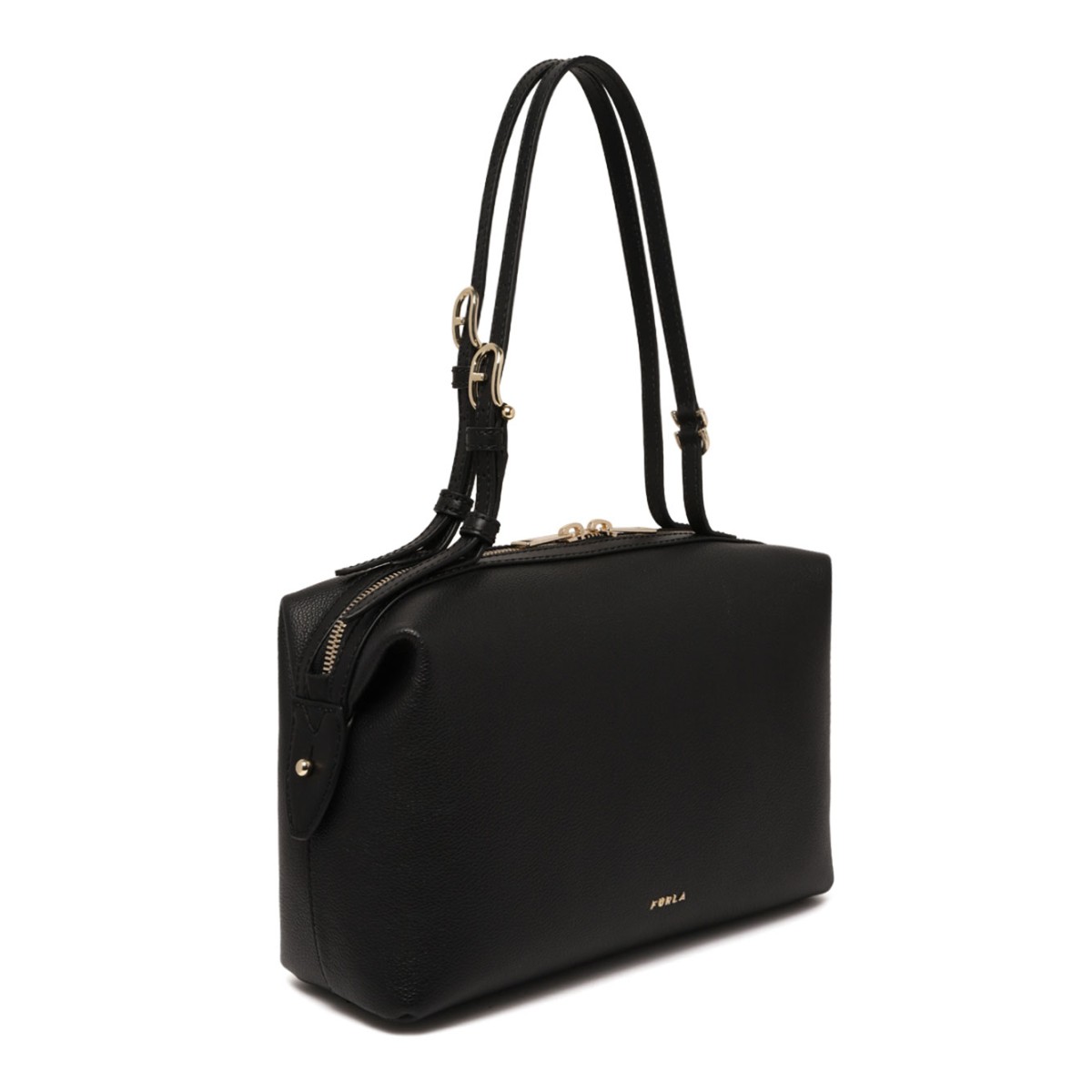 Black Double Boston Bag