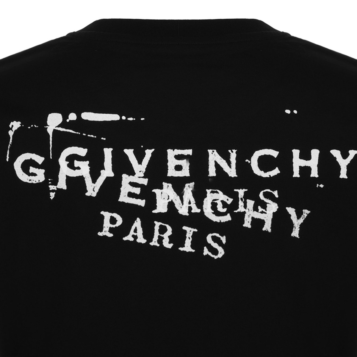 Black T-shirt In Cotton With Logo Stamp Print