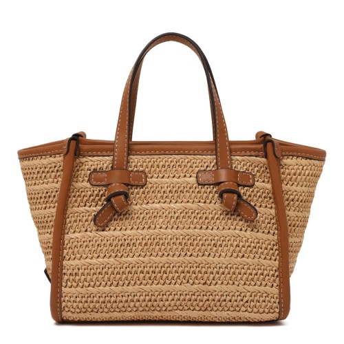 Natural Straw Woven Mini Tote Bag