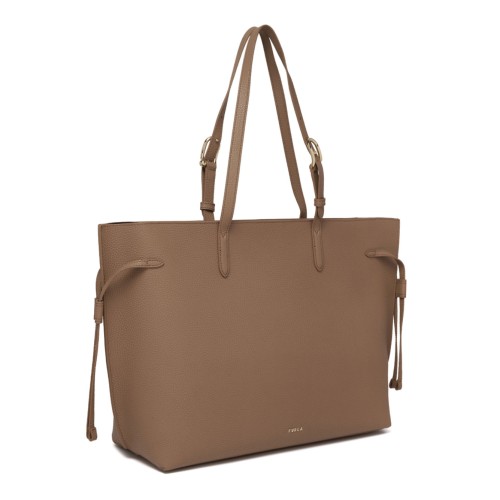 Toffee and Black Ava Shopping Bag L