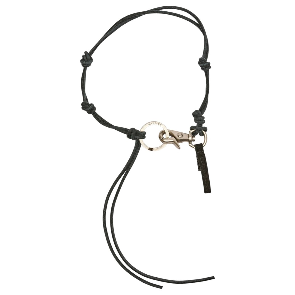 Black Leather Ladon Key Chain