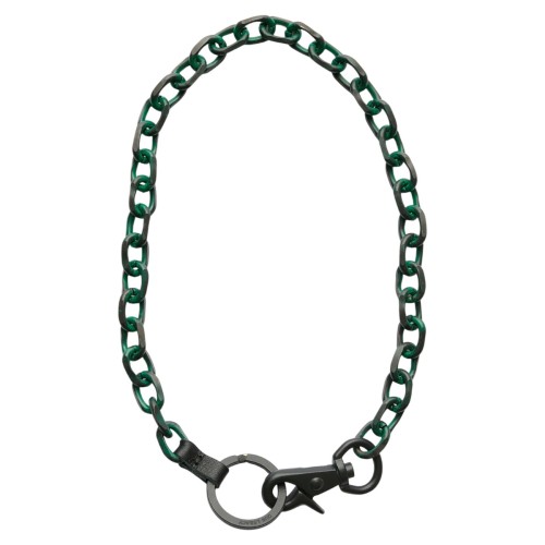 Oxidized Green Brass Necklace