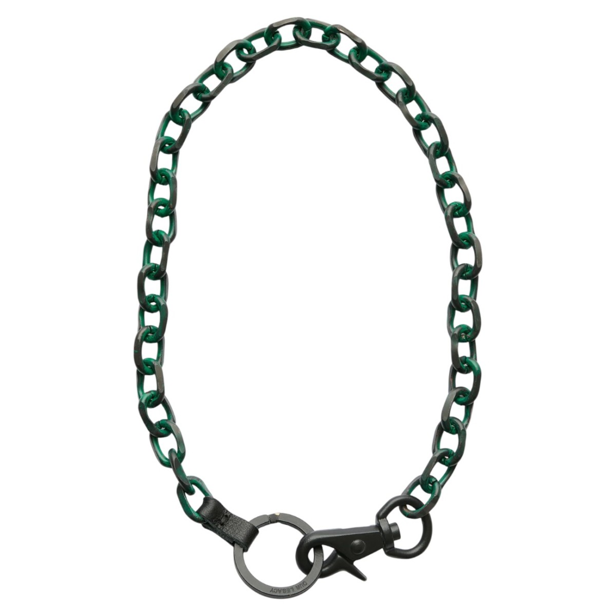 Oxidized Green Brass Necklace