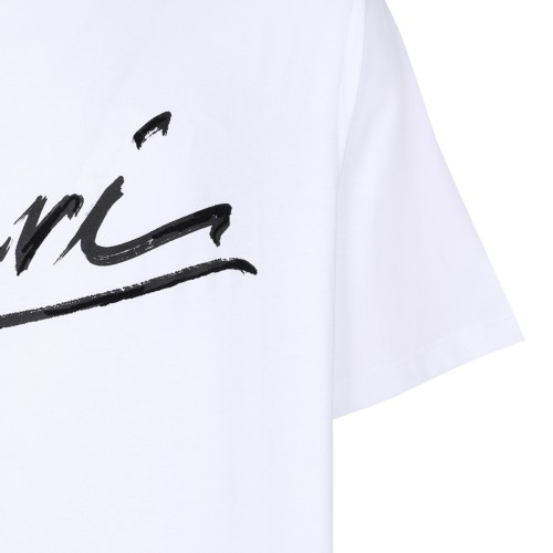 White Script Crew-Neck Short-Sleeve T-Shirt