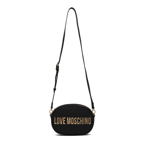 Black Bold Love Faux Leather Shoulder Bag