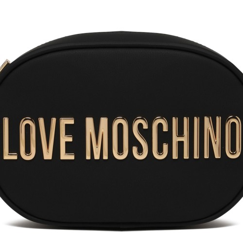 Black Bold Love Faux Leather Shoulder Bag
