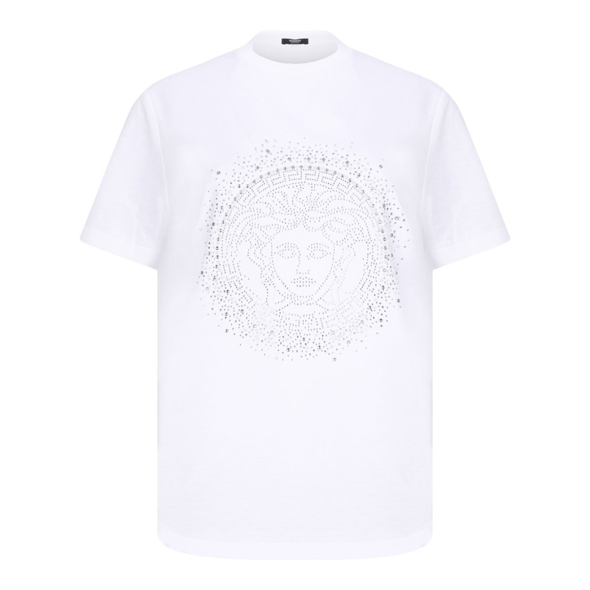 White T-Shirt With Crystals
