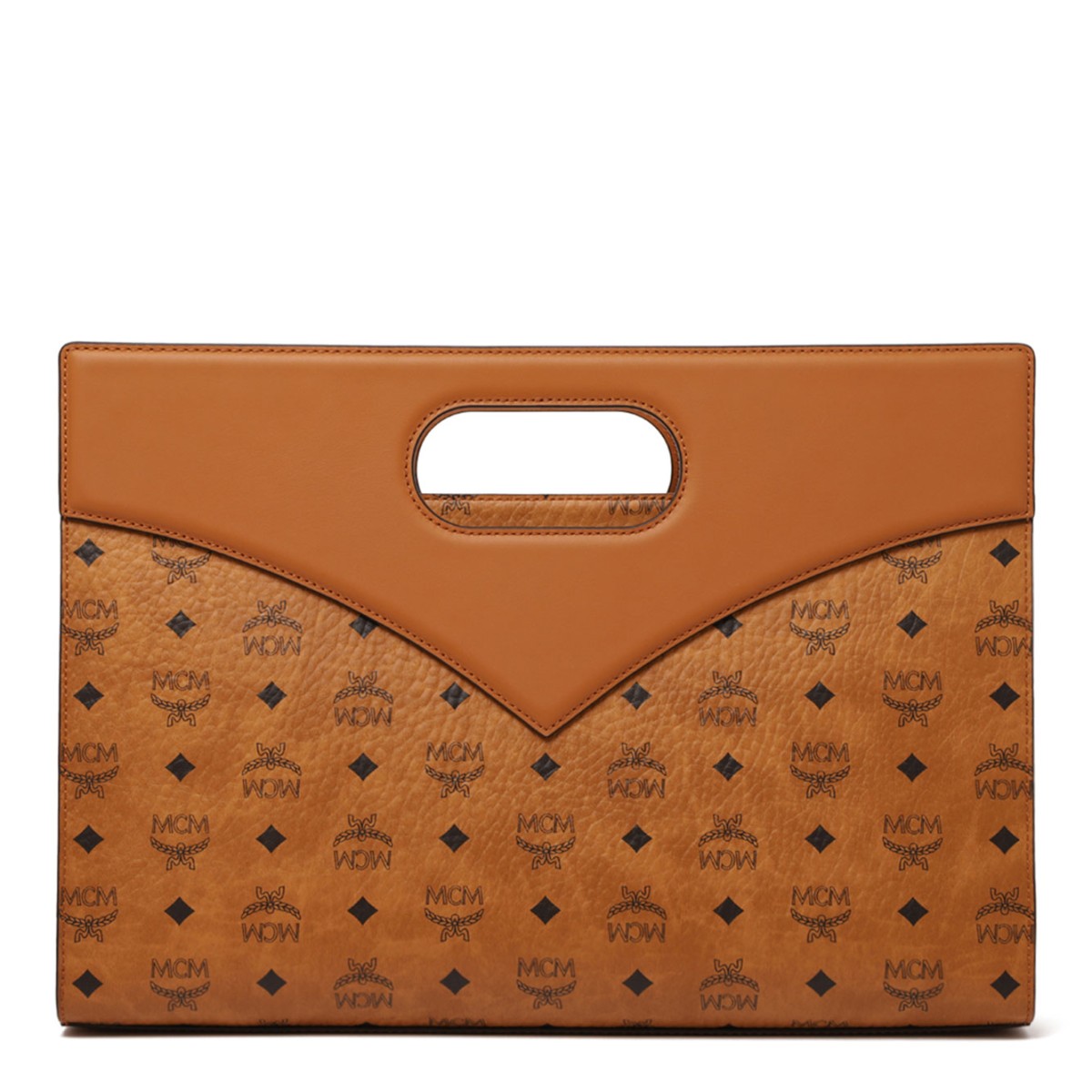 Cognac Diamond Visetos Media Tote Bag