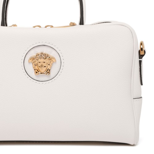 White The Medusa Leather Boston Bag