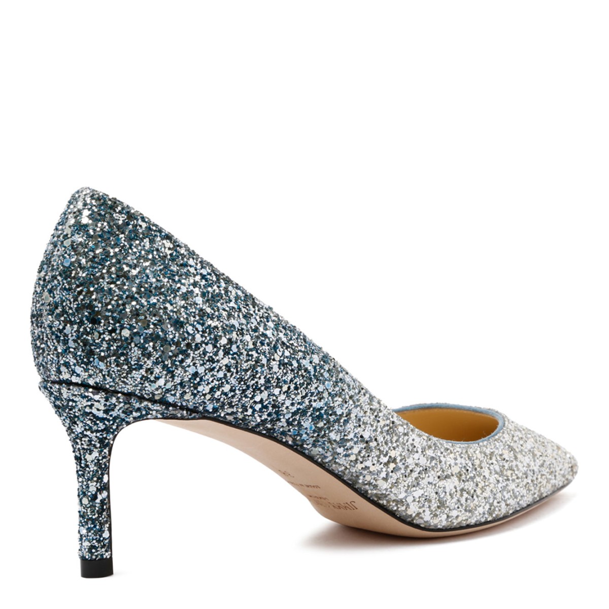 Coarse Glitter Fabric Pointed Pumps