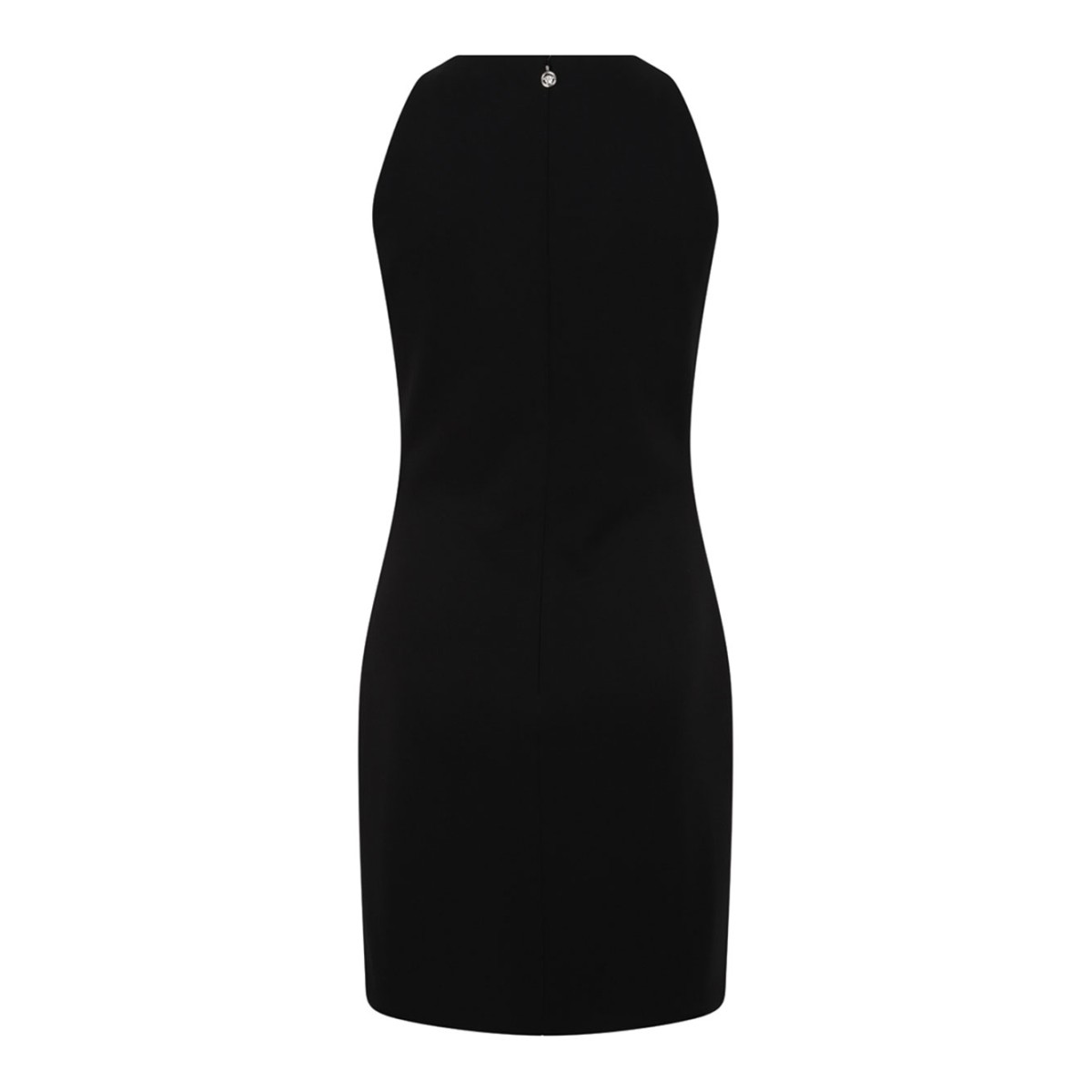 Black Jersey Crepe Stretch Miniskirt