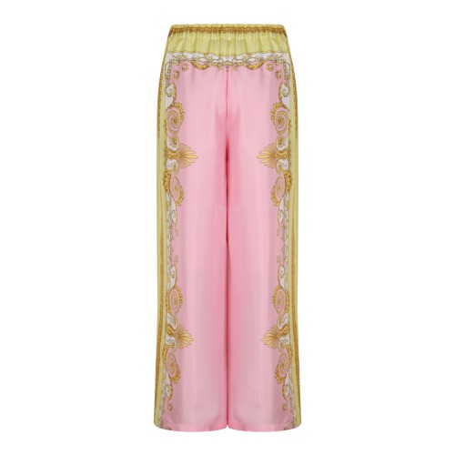 Multicolour Baroque Underwater Silk Pants