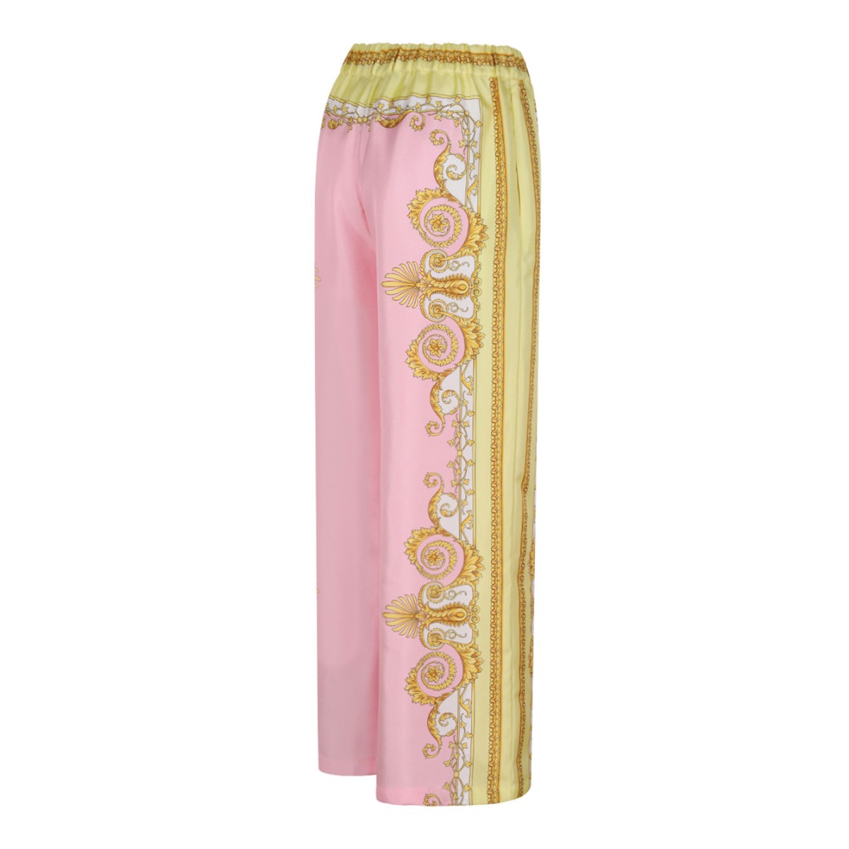 Multicolour Baroque Underwater Silk Pants