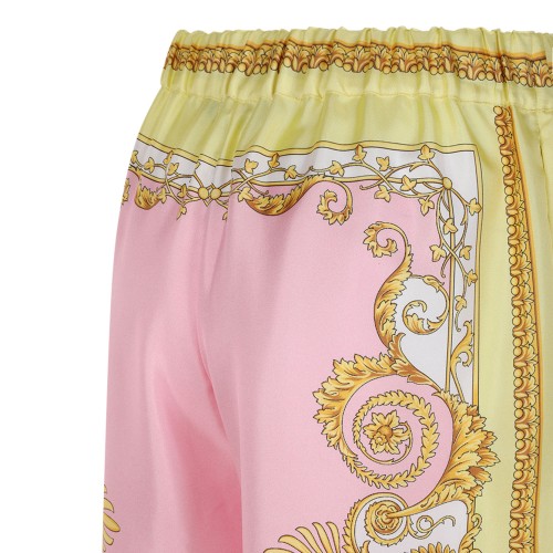 Multicolour Baroque Underwater Silk Pants