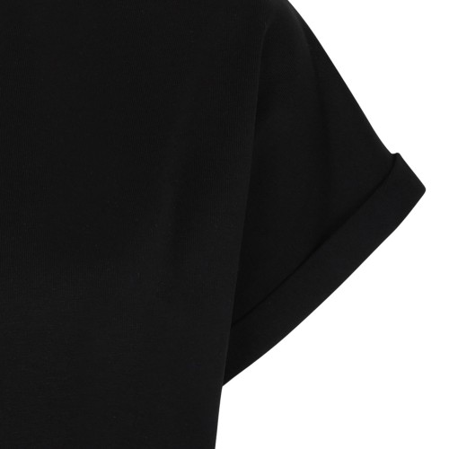 Black Cotton Cropped T-Shirt