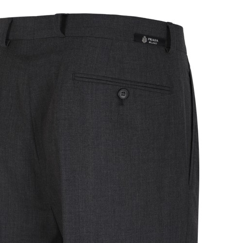 Charcoal Wool Blend Pants