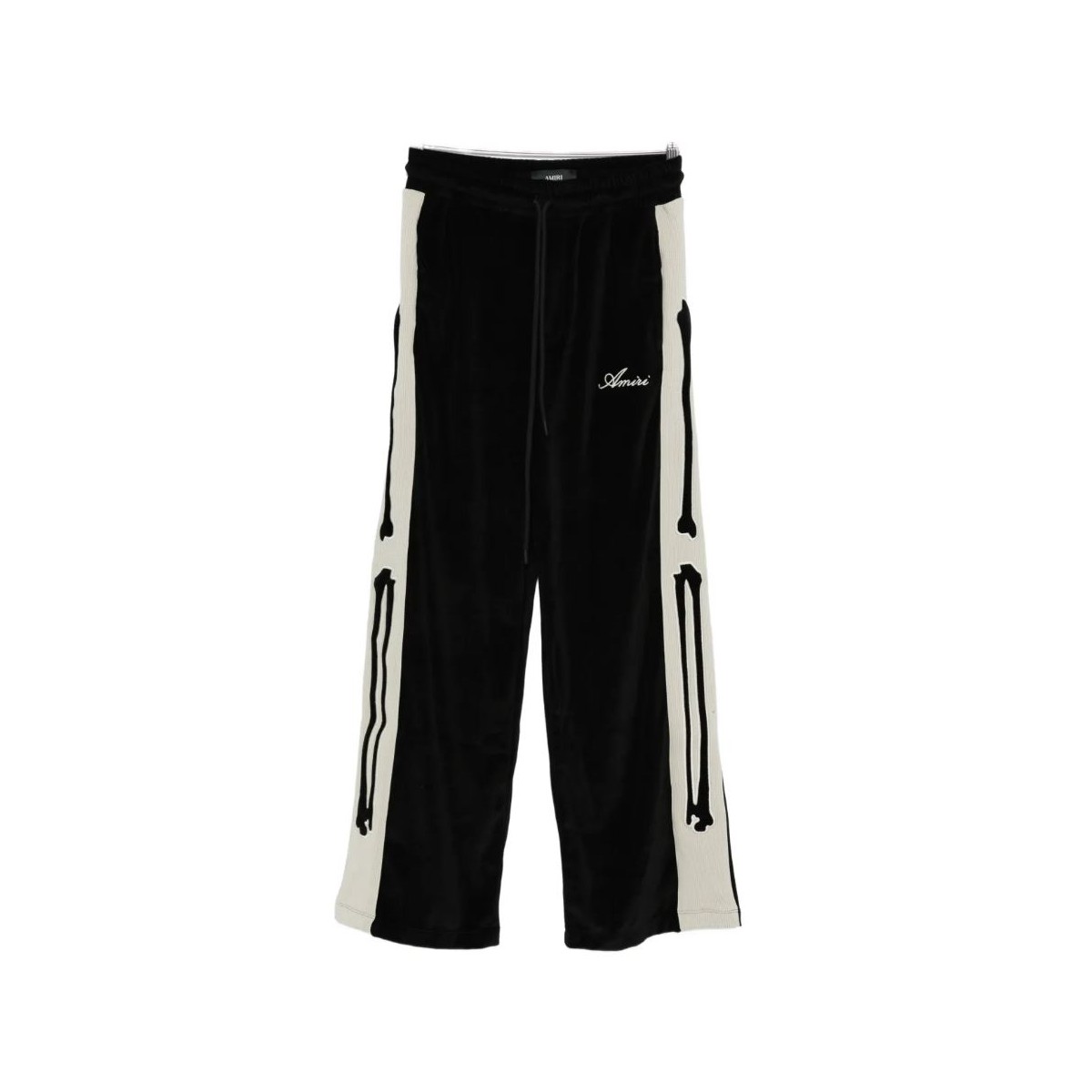 Black Bones Velvet-Effect Track Pants