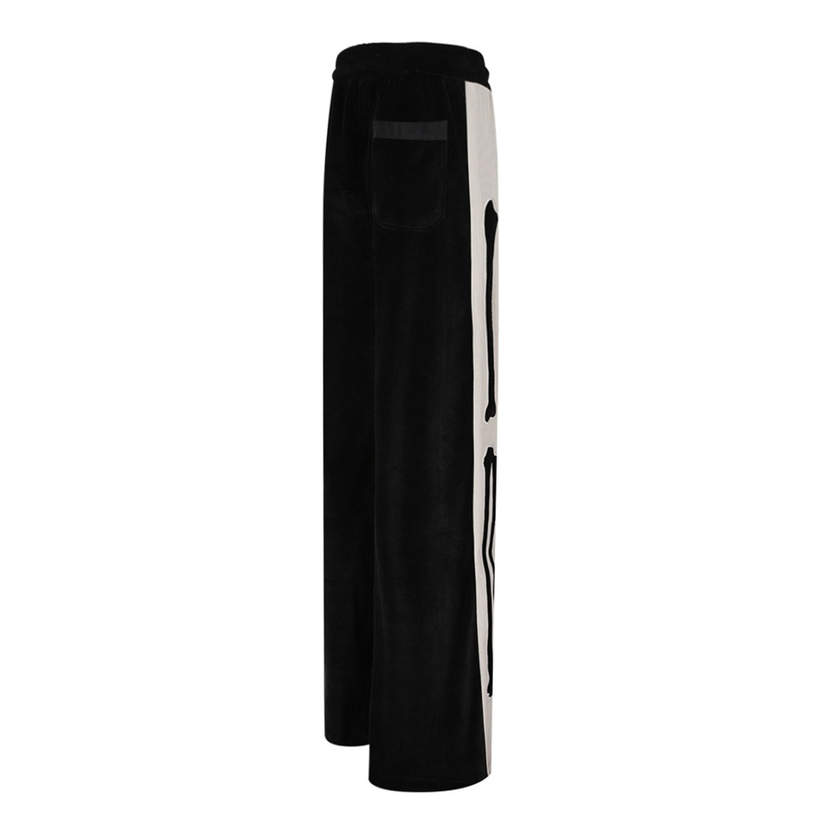 Black Bones Velvet-Effect Track Pants