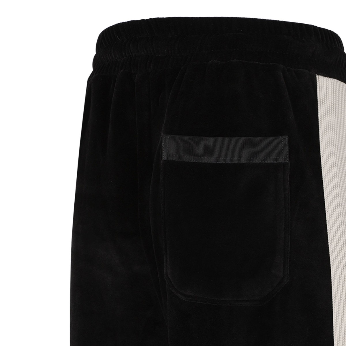 Black Bones Velvet-Effect Track Pants