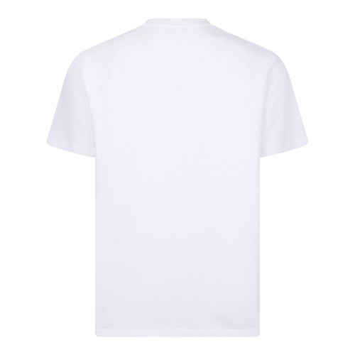 White and Black Letter Flock T-Shirt