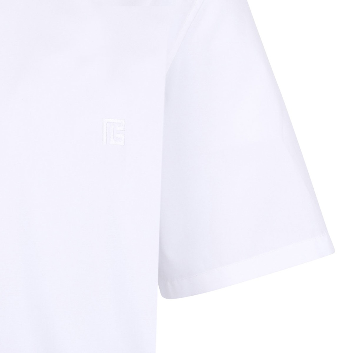 White Short-Sleeve Cotton Poplin Shirt