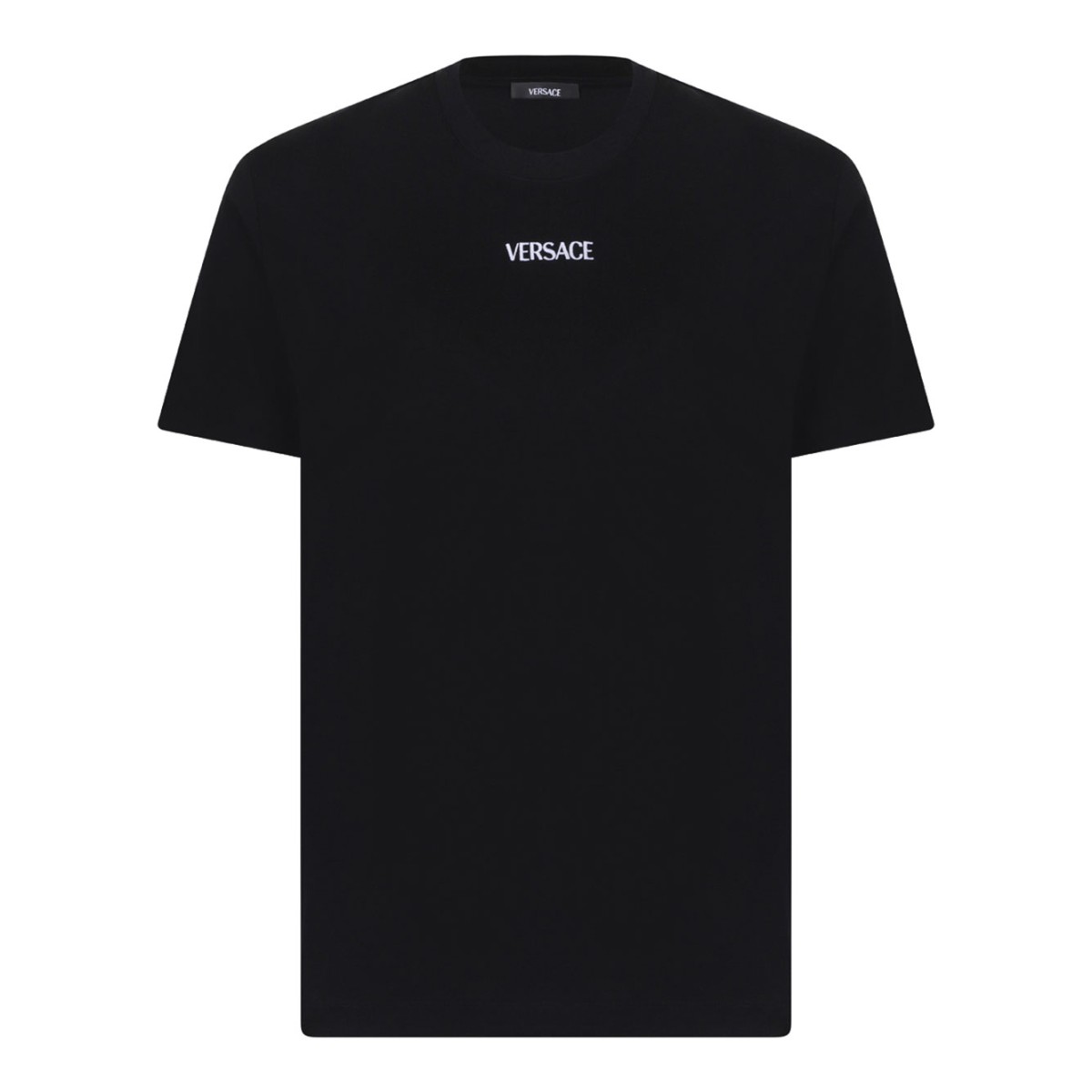 Black Slim-Fit Cotton Jersey T-Shirt With Embroidery