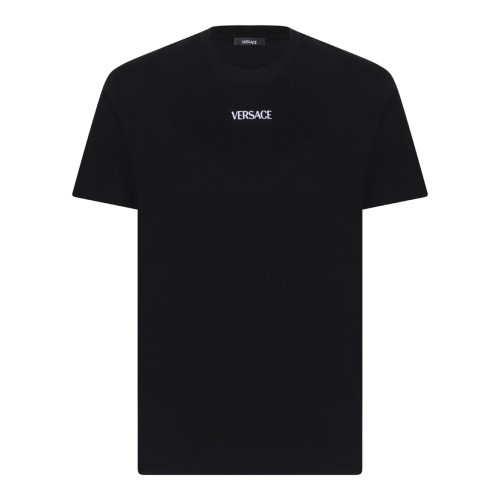 Black Slim-Fit Cotton Jersey T-Shirt With Embroidery