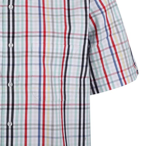 Multicolour Popline Check Motif Shirt